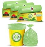 Shalimar Compostable Garbage Bags Size 17 X 19 Inches (Small) 45 Piece Bags (3 Rolls) Dustbin Bag/Trash Bag - Green Color