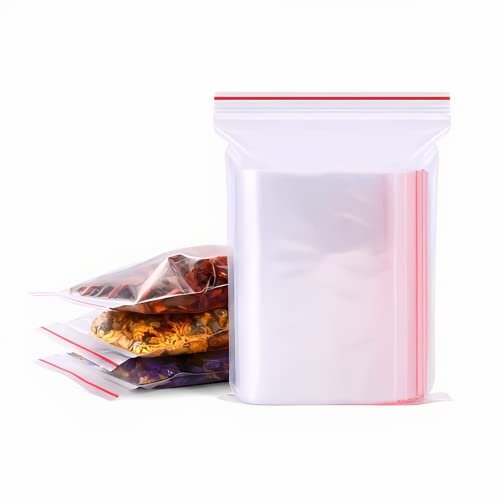TRUE SHOP Zip Lock Air Tight Pouch Bag | Reusable Ziplock Bags Airtight Seal For Travel Freezer Refrigerator Packing Cloths size 12x16 pack of 20(Plastic, Transparent)