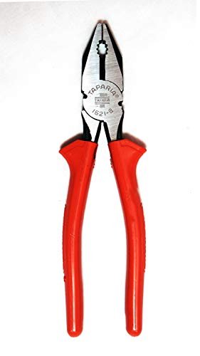 Taparia 1621-8 Steel (210mm) Combination Plier with Joint Cutter (Red and Black)