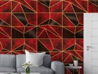 The Decor Co. Non-Adhesive Wallpaper 50 Sq ft Water & Dust Resistant Vinyl Coated Decorative Paper Roll Cover for Home Office Wall (GF1134, 1 Roll, 53 x 1000 cm)