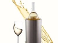 The Empty Space Premium Stainless Steel Double Wall Wine Cooler - Fits Most Standard Sized Bottles. Designed to Keep Bottles Colder for Longer, BPA-Free Designer Barware. Elegant Champagne Chiller