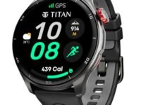 Titan Celestor Smartwatch with 1.43” AMOLED Display & AOD|60Hz Fluid Display|Advanced GPS with Altimeter, Barometer & Compass|Piezoelectric Crown|BT Calling|NitroFast Charge|Upto 7 Day Battery|3ATM