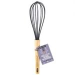 Urban Platter Silicone Wire Whisk, Milk and Cream Beater Blender - Blending, Whisking, Beating, Stirring with Wooden Handle [Easy to Clean, Perfect for Non-Stick Utensils, Heat-Resistant]