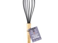 Urban Platter Silicone Wire Whisk, Milk and Cream Beater Blender - Blending, Whisking, Beating, Stirring with Wooden Handle [Easy to Clean, Perfect for Non-Stick Utensils, Heat-Resistant]