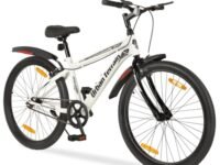 Urban Terrain Galaxy High Performance 24T Steel Mountain Cycles for Men with Rigid Fork and Complete Accessories MTB Bike Single Speed Cycle | Ideal for 9-13 Years, Unisex, Frame Size : 14 inch,White