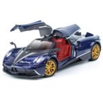 VARIYA ENTERPRISE® 1/24 BIG PAGANI Toy Car Metal Pull Back Diecast Car with Openable Door and Sound Light, Gifts Toys for Kids【 BLUE 】