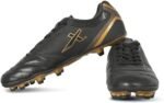 Vector X Men's Blaze Series Lightweight Football Shoes with TPU Sole & Superior Grip - Black/Gold