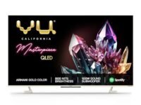 Vu 189 cm (75 inches) The Masterpiece Glo Series 4K Ultra HD Smart Android QLED TV 75QMP (Armani Gold) (2022 Model) | Built in 4.1 Speaker