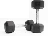 WATSON Rubber Coated Hex Dumbbell Weight Set for Men & Women (4)