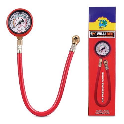 WILLIBEE Heavy Duty Analog Tyre Air Pressure Gauge Tire Pressure Gauge (200 PSI) for Car, Truck, Motorcycle and Bike