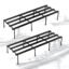 WonderStand ARMADA Heavy-duty Plant Stands (Set of 2) Rectangular Plant Stand for Balcony Metal Plant Stand for Living Room with 7 Layer Coating (Rectangle Black)