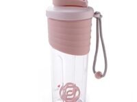 andMe Protien Shaker bottle for Gym, Workout, Running | Sipper bottle with Anti Slip Silicon Sleeve | BPA-Free Material | For Men & Women Pink Colour 700ml