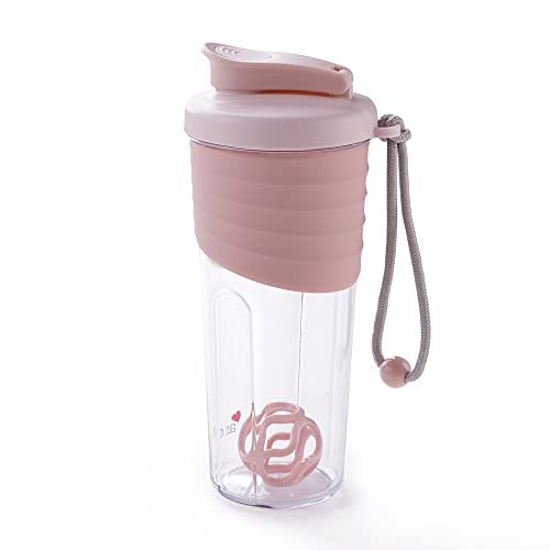andMe Protien Shaker bottle for Gym, Workout, Running | Sipper bottle with Anti Slip Silicon Sleeve | BPA-Free Material | For Men & Women Pink Colour 700ml