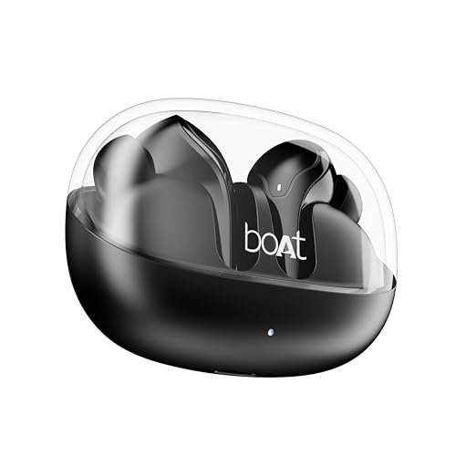 boAt Airdopes 311 Pro Truly Wireless in Ear Ear Buds w/Upto 50 HRS Playtime, Dual Mics with ENx™ Tech,50 ms Low-Latency Beast™ Mode,ASAP™ Charging, IPX4,IWP Tech & BT v5.3 Earbuds TWS (Active Black)