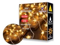fizzytech 25 Led 4 Meter Star String Lights,Plug in Fairy String Lights Waterproof,Extendable for Indoor,Outdoor, Lights of Home Decoration Warm White,4 Meters