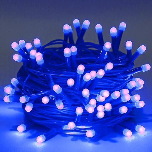 Lexton 40 LED Power Pixel Serial String/Fairy Light | Plug Sourced | Suitable for Home & Outdoor Decoration, Diwali, Christmas, Ramadan, Wedding, Party, Festival (Pack of 1, Blue)