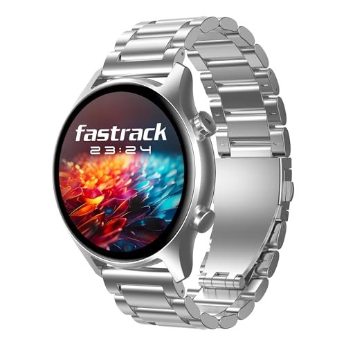 Fastrack Astor FR2 Pro Smartwatch with 1.43” AMOLED Display with 466 * 466 Pixel Resolution|SingleSync BT Calling|AI Voice Assistant|100+ Sports Modes and Watchfaces|Upto 5 Day Battery|IP68