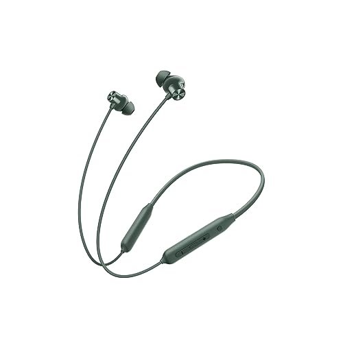 OnePlus Bullets Wireless Z2 ANC Bluetooth in Ear Earphones with Mic, 45dB Hybrid ANC, Bombastic Bass - 12.4 mm Drivers, 10 Mins Charge - 20 Hrs Music, 28 Hrs Battery (Grand Green)