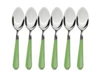 ATEVON Stainless Steel Dinner Spoons - 6 Pcs - Multicolor