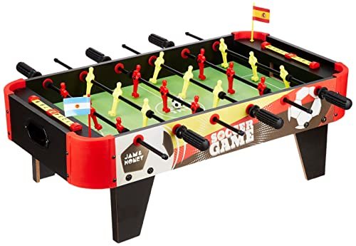 Amazon Brand - Jam & Honey Foosball (Big) | Table Soccer Game for Adults/Kids - Indoor Sport Multicolor