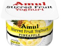 Amul Stirred Fruit Yoghurt Pineapple, 100g