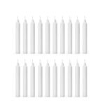 Aura Decor Unscented Pure Wax Stick Candle Pack of 20 (White)