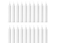 Aura Decor Unscented Pure Wax Stick Candle Pack of 20 (White)