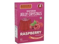 BAKERS Jelly Crystals | Raspberry Flavour | 100% Vegetarian | Bold & Fruity Flavor | Authentic Taste | Affordable Dessert Premix | Pack of 6 (90 gm x 6)