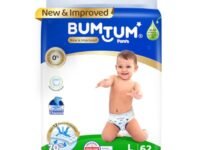 Bumtum Baby Diaper Pants, Large Size, 62 Count, Double Layer Leakage Protection Infused With Aloe Vera, Cottony Soft High Absorb Technology (Pack of 1)