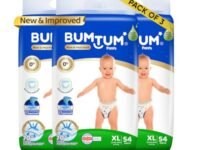 Bumtum Baby Diaper Pants, XL Size,162 Count, Double Layer Leakage Protection Infused With Aloe Vera, Cottony Soft High Absorb Technology