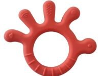 Chic Buddy Teether for 6 to 12 Months Baby, Baby Toys 6-12 Months,Teethers for 3 to 6 Months BPA Free, Teething Toys for Babies, Baby Teethers 6-12 Months & 3-6 Months, Teether for Baby (Orange)