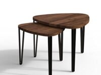 DecorNation Lawanya Coffee Table Set of 2 End Side Large and Medium Sized Table | Night Stand Table | Nesting Corner Table