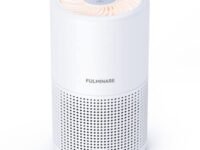 FULMINARE Air Purifiers for Bedroom, H13 True HEPA Air Filter, Quiet Air Cleaner With Night Light,Portable Small Air Purifier for Home, Pet, Office, Living Room (White)