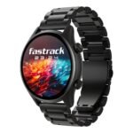 Fastrack Astor FR2 Pro Smart Watch, 1.43” AMOLED Display, 466 * 466 Pixel Resolution, SingleSync BT Calling, AI Voice Assistant, 100+ Sports Modes and Smartwatch Faces, IP68 (Black)