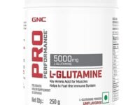 GNC Pro Performance L-Glutamine 5000 mg | 250 gm | 50 Servings | Key Amino Acid For Faster Recovery | Boosts Immunity | Supports Intestinal Function | Lactose Free | Zero Gluten | Unflavoured