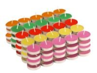 PROSPERRO LUMO by Parkash Unscented Wax Coloured Tea Light Candles (Multicolour, Small, CD - 106 Set 2) - Set of 100