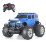Popsugar Remote Control car | Off Roader Rechargeable Rc Car | Monster Truck with 2 Speeds | 4 Headlight Modes | Lithium Battery | C-Type Charging | Remote Car for Kids | Made in India, Blue