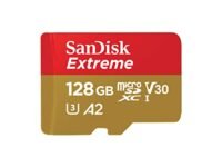 SanDisk Extreme 128GB microSDXC UHS-I, V30, 190MB/s Read,90MB/s Write, Memory Card for 4K Video on Smartphones, Action Cams and Drones