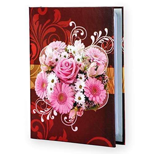 Sehaz Artworks Album For photos Collection | Photo Album Book | Baby Photo Album 4x6 Holds 104 Photos - Pink Roses