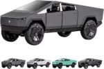 Sky Tech® Tesla Cyber Truck 1:24 Model Car Exclusive Alloy Metal Pull Back Die-cast Car Diecast Metal Toy car with Openable Doors & Light Music Best Gifts Toys Kids【Colors as Per Stock】