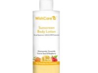 WishCare Sunscreen Body Lotion with SPF 50 PA+++ - Broad Spectrum UVA & UVB Protection, No White Cast, Enriched with Carrot Seed & Raspberry - Body Sunscreen Lotion 200ml