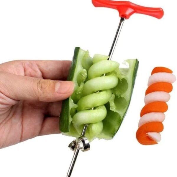 GOPINATHJI Vegetables Spiral Knife Carving Tool Potato Carrot Cucumber Salad Chopper Manual Spiral Screw Slicer Cutter Spiralizer (6.5 inches, 1 PCS)