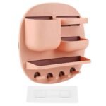 Mokshith Wall Mounted Shower Shelf, Plastic Adhesive Shelves for wall, No Drilling Small Adhesive Shelf, Shower Caddies Organizer, Bathroom Shelf Organizer for Bathroom, Kitchen, Cabinet Door (PINK)