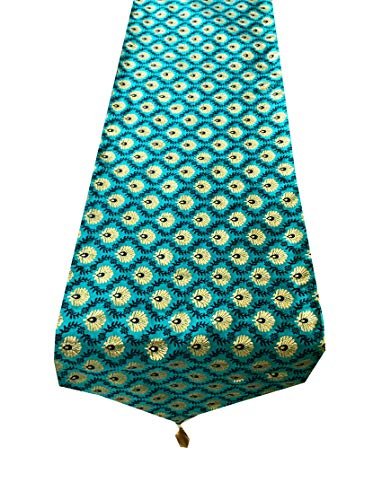 PINK PARROT Durable Dopian Silk Table Runner 12"X 70 " 1 Pc (Blue)