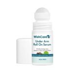 WishCare Underarm Roll On Serum - 5% AHA & 3% Kojic Acid for Brightening & Odour Control - Roll On Deo for Women & Men- Long Lasting Aqua Fragrance - 50ml