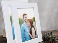 Art Street Set of 2 Table Photo Frames, Tabletop Picture Frames For Office & Home, Bedroom, Office Desk, Living Room - 4x6 Inchs- White