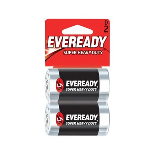 Eveready Super Heavy Duty D 1.5V Batteries - 2PACK