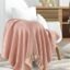 SASHAA WORLD Striped Chevron Throw Blanket | Throw for Sofa, Bedroom & Chair | Blush Pink Throw Blanket | 180 x 130 cm Pack of 1