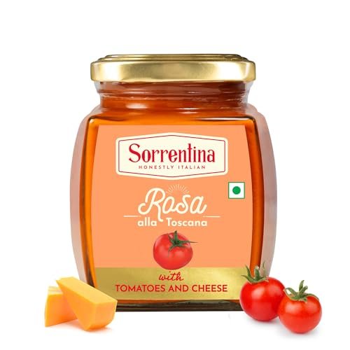 Sorrentina Pink Pasta & Pizza Sauce, 350 g | No Palm Oil and Artificial Colours | Italian Recipe | Italian Pink Pasta Sauce | Made with Tomatoes and Real Cheese | Loved by Kids