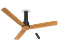 Havells 1200mm Elio Prime BLDC Ceiling Fan | Remote Controlled, High Air Delivery Fan | 5 Star Rated, Upto 60% Energy Saving, 2+1* Year Warranty | (Pack of 1, Pinewood Matte Black)